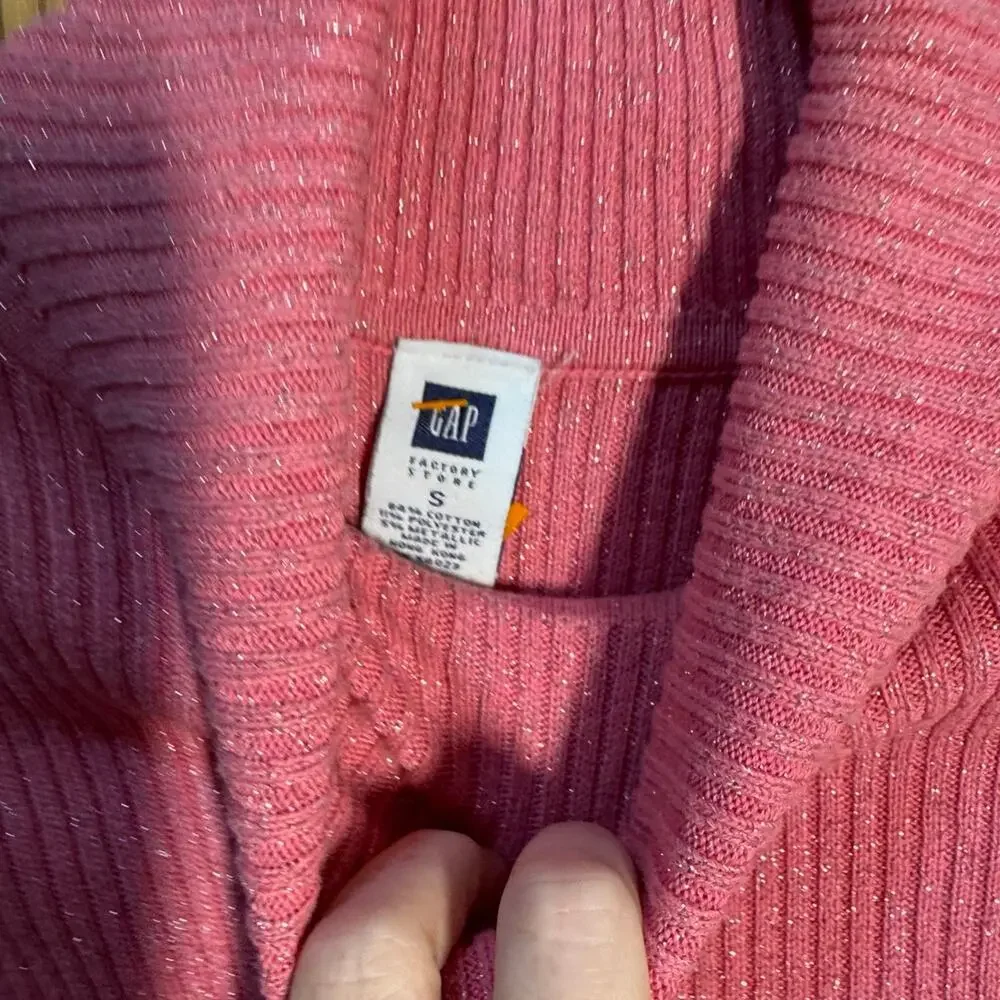 Gap sparkle cowl neck sweater size small - Picture 3 of 8